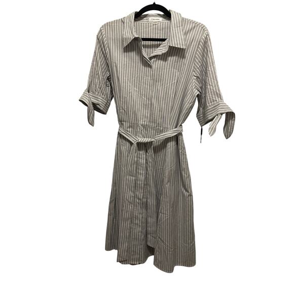 Calvin Klein Belted Shirt Dress (NWT) - Picture 1 of 10